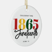 18. Juni Schwarze Geschichte Keramik Ornament (Rechts)