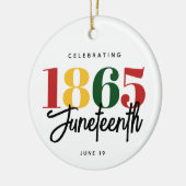 18. Juni Schwarze Geschichte Keramik Ornament (Links)