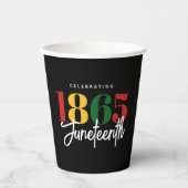 18. Juni Schwarze Geschichte Pappbecher (Vorderseite)