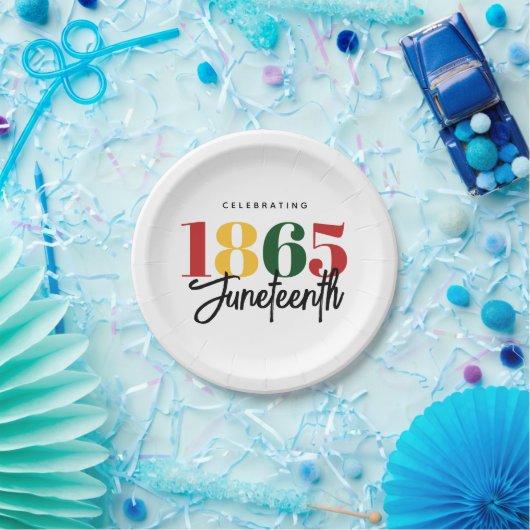 18. Juni Schwarze Geschichte Pappteller (Party)