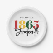 18. Juni Schwarze Geschichte Pappteller (Vorderseite)