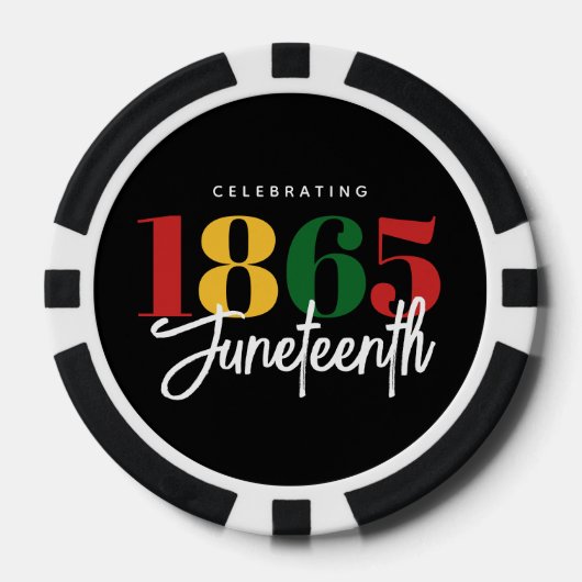 18. Juni Schwarze Geschichte Pokerchips (Vorderseite)