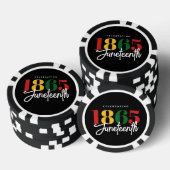 18. Juni Schwarze Geschichte Pokerchips (Stapel)
