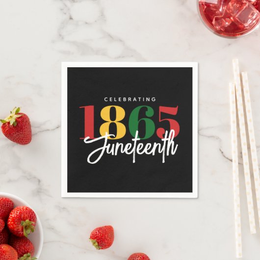 18. Juni Schwarze Geschichte Serviette (Beispiel)