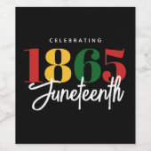 18. Juni Schwarze Geschichte Weinetikett (Einzelnes Label)