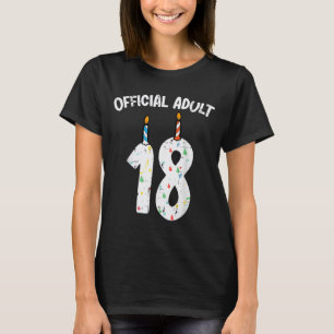 18 Kerzen 18. Geburtstag Frauen Mädchen T-Shirt