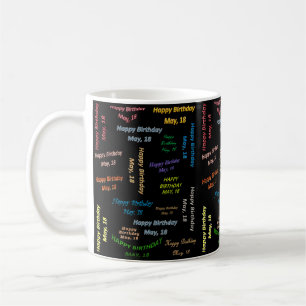 18. Mai Geburtstags-Tasse Kaffeetasse