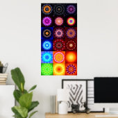 18 Mandalas Poster (Heimbüro)