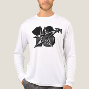 18. Metallisch Chrom 3D Stern Vektorgrafik Tri-Blend Shirt