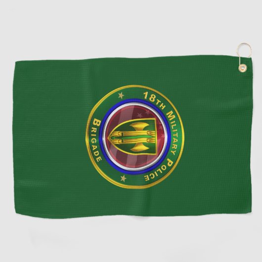 18. Militärpolizeibrigade Golfhandtuch (Horizontal)