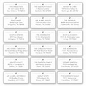 18 Moderner Hochzeitnehmer Individuelle Adresse Aufkleber (Vorderseite)