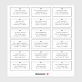 18 Moderner Hochzeitnehmer Individuelle Adresse Aufkleber (Blatt)