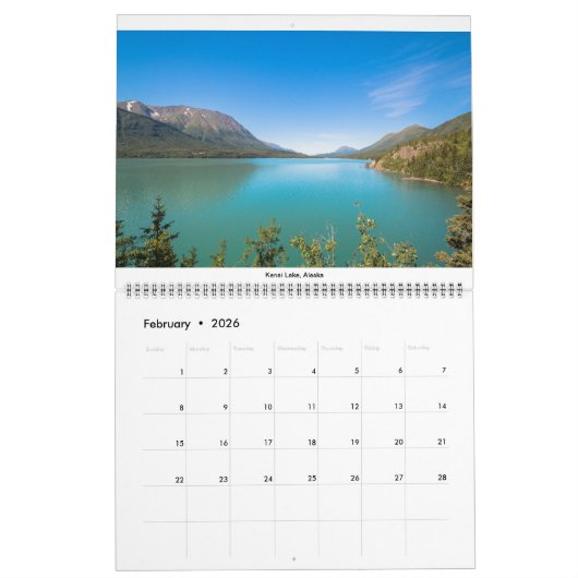 18 Monate landschaftlicher Kalender (Feb 2026)