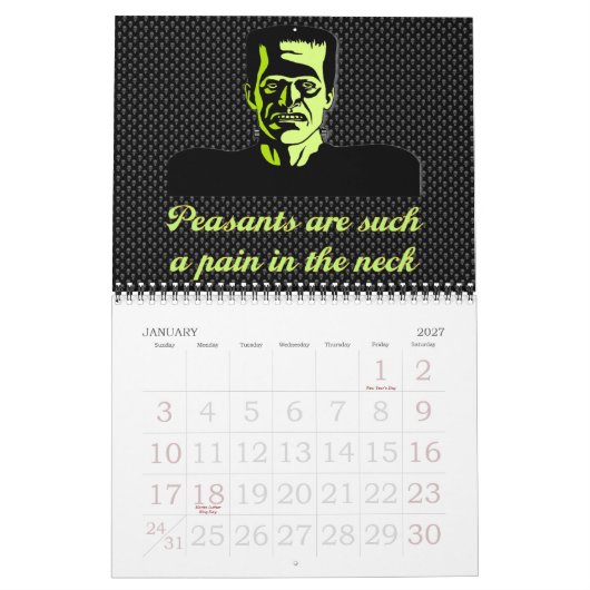 18-monatiger Halloween-Kalender Kalender (Jan 2027)