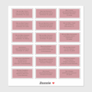 18 Name des Empfängers Anschrift Dusty Rose Aufkleber