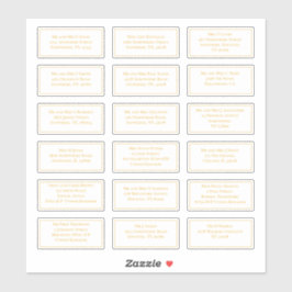 18 Name des Empfängers Name Adresse Gold Weiß Aufkleber