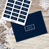 18 Name des Empfängers Navy White Aufkleber