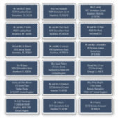 18 Name des Empfängers Navy White Aufkleber (Vorderseite)