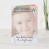 18. noch phantastisches orange und schwarzes Gebur Karte (Vorderseite)