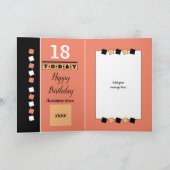 18. noch phantastisches orange und schwarzes Gebur Karte (Innenseite)