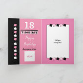 18. noch phantastisches rosa und schwarz Geburtsta Karte (Innenseite)