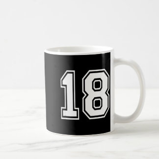 18 Number Eighteen Team Sports Graphic Matching Va Kaffeetasse