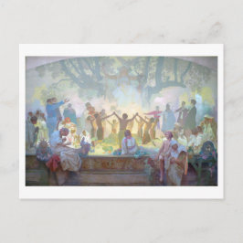 #18 Oath of Omladina Under the Slavic Linden Tree Postkarte