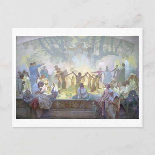 #18 Oath of Omladina Under the Slavic Linden Tree Postkarte (Vorderseite)