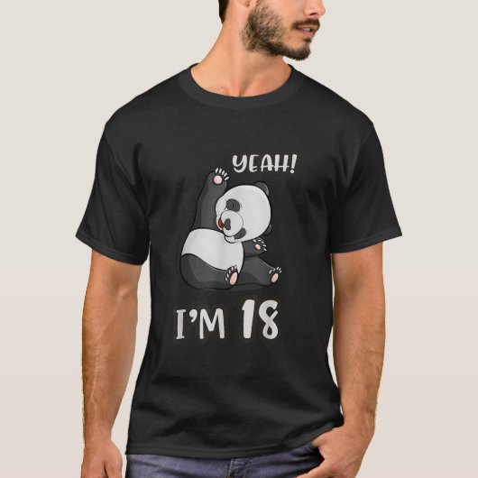 18. Panda im 18 T-Shirt (Vorderseite)