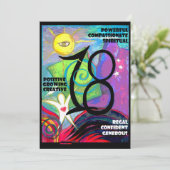 18. Party Einladung (Stehend Vorderseite)