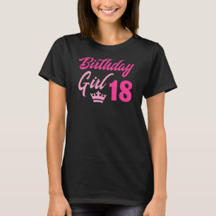 18. Party Girl Crown 18 Jahre alt Tag T-Shirt
