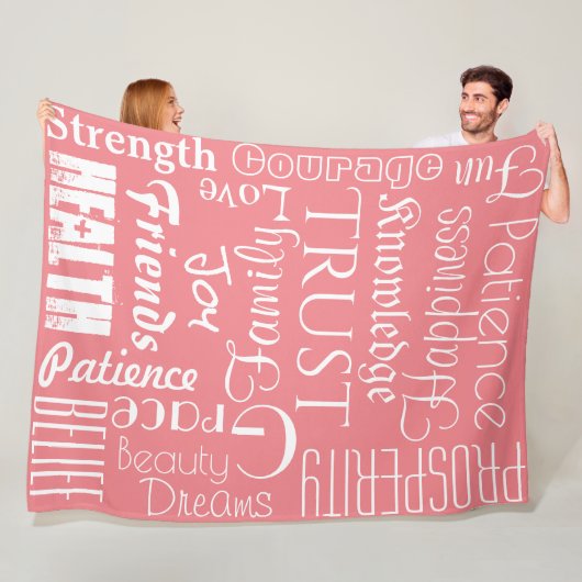 18 Personalisierte Namen oder Wörter Beste Wünsche Fleecedecke (Beispiel)