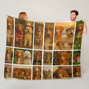 18 Personalisierte Vorlage für FotoCollage Fleecedecke