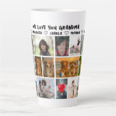 18 photo collage and personalized text photo gift milchtasse (Vorderseite)