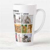 18 photo collage and personalized text photo gift milchtasse (Rechts)