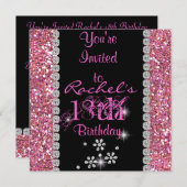18. PINK CHIC Geburtstagsparty Einladung (Vorne/Hinten)