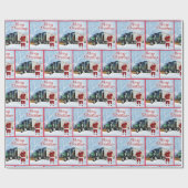 18 Radfahrzeuge und Viehanhänger Weihnachten Geschenkpapier (Flach)