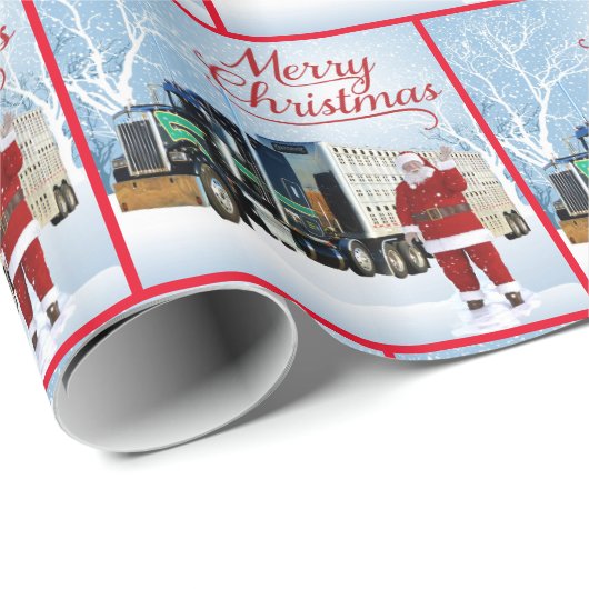 18 Radfahrzeuge und Viehanhänger Weihnachten Geschenkpapier (Rolleneckpunkt)