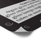 18. Regelmäßige Argon (Ar) Tabelle der Elemente Poster (Ecke)