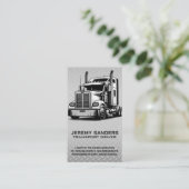 18 Rolllastwagen | Hintergrund aus Diamantplatte Visitenkarte (Stehend Vorderseite)