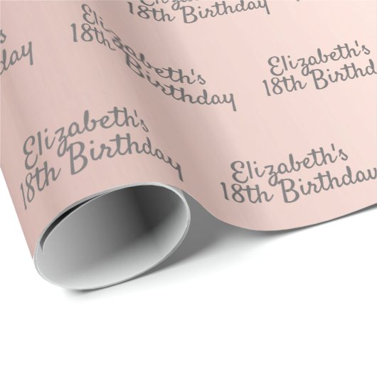 18. Rose Gold Glitzer Silberfunkel Geschenkpapier (Rolleneckpunkt)