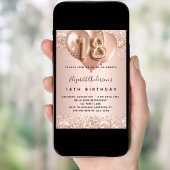 18. Rose Goldballons glamourös Einladung