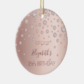 18. Rose Golddiamanten funkeln 18 Keramik Ornament (Rechts)