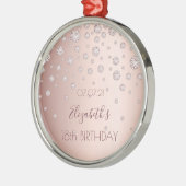 18. Rose Golddiamanten funkelnder Name Ornament Aus Metall (Links)