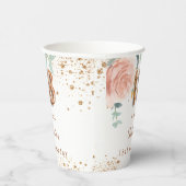 18. Rose Goldfloralen Pappbecher (Rechts)