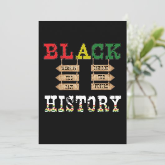 18 Schwarzer Geschichtsmonat Afrikanischer Schwarz Save The Date (Stehend Vorderseite)