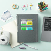 18 Slip Tags mit vollem Namen - Aufkleber für Schü (iPad Hülle)