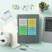 18 Slip Tags mit vollem Namen - Aufkleber für Schü (iPad Hülle)