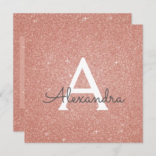 18. Sparkle Rose Gold Blush Pink Foto Einladung (Vorne/Hinten)