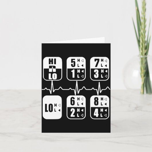 18 Speeds Shift Trucker Heartbeat Funny Truck Karte (Vorderseite)